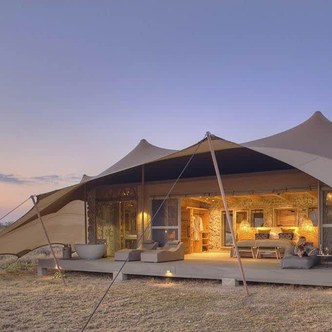 namiri plains cool elegant safari tents small